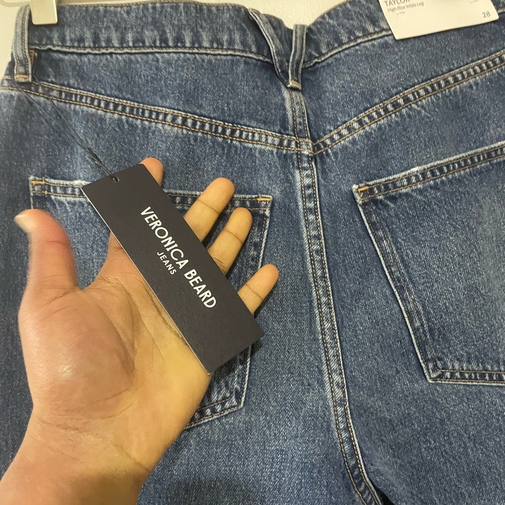 Veronica Beard Dark Blue Flare Jeans - Picture 7 of 9